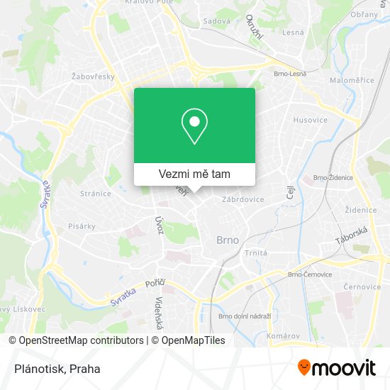 Plánotisk mapa