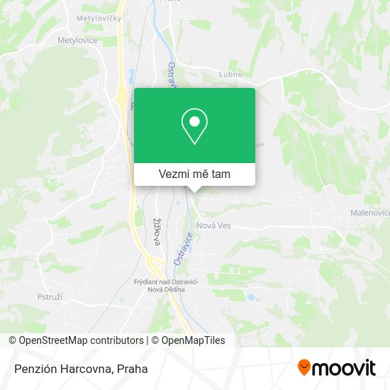Penzión Harcovna mapa