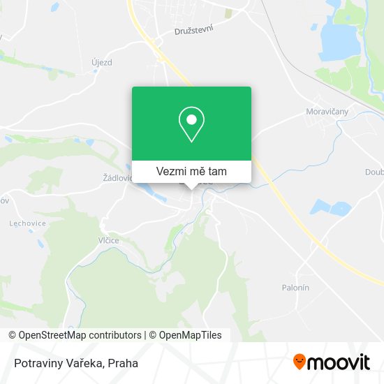Potraviny Vařeka mapa