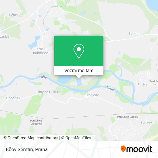 Bčov Semtín mapa