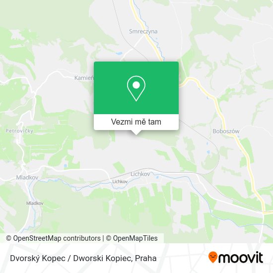 Dvorský Kopec / Dworski Kopiec mapa