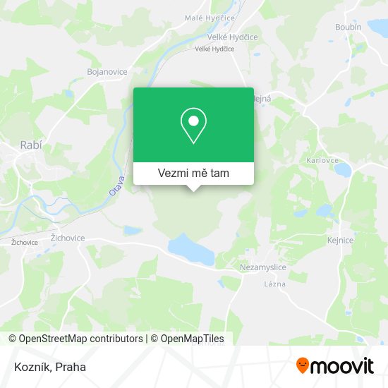 Kozník mapa