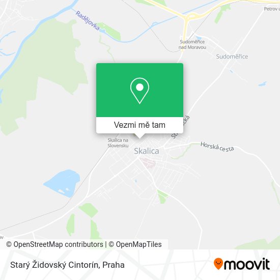Starý Židovský Cintorín mapa