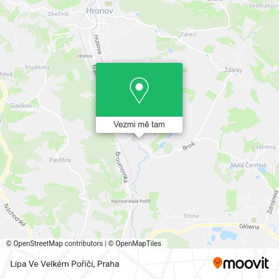 Lípa Ve Velkém Poříčí mapa