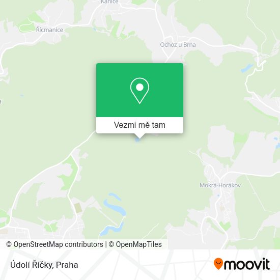 Údolí Říčky mapa