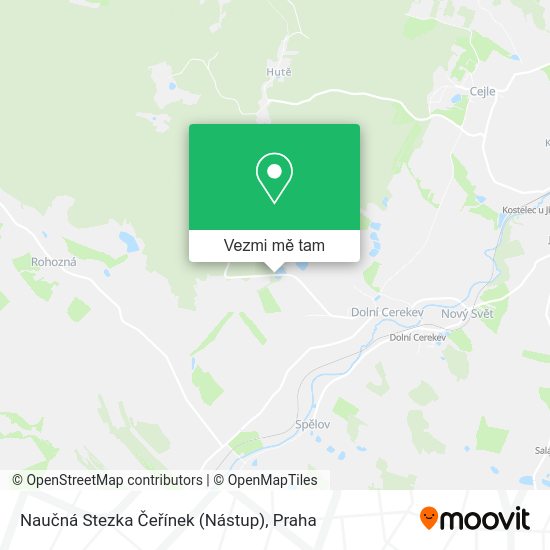 Naučná Stezka Čeřínek (Nástup) mapa