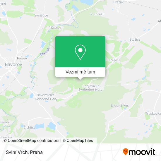 Sviní Vrch mapa
