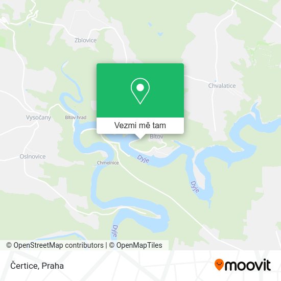 Čertice mapa