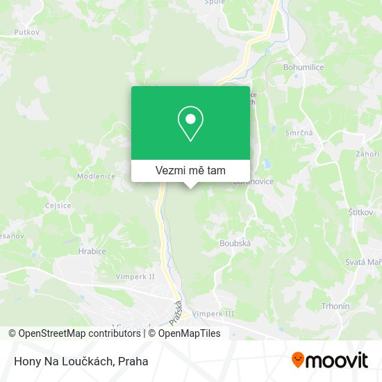 Hony Na Loučkách mapa