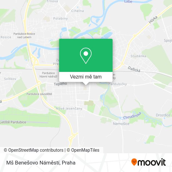 Mš Benešovo Náměstí mapa