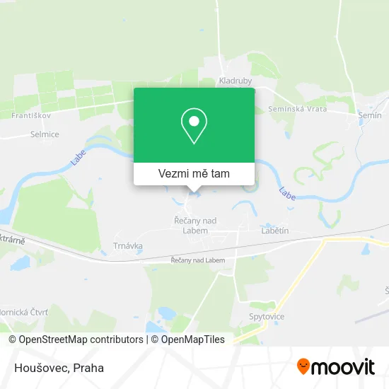 Houšovec mapa