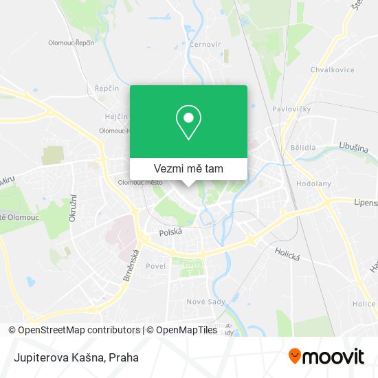 Jupiterova Kašna mapa