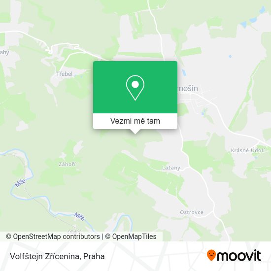 Volfštejn Zřícenina mapa