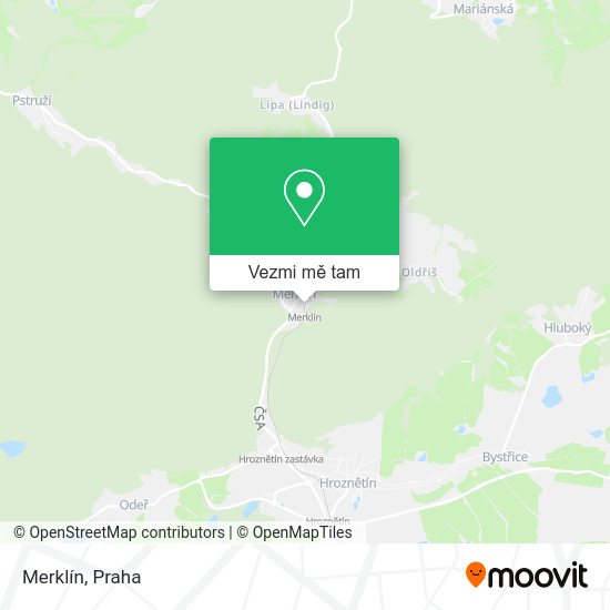 Merklín mapa