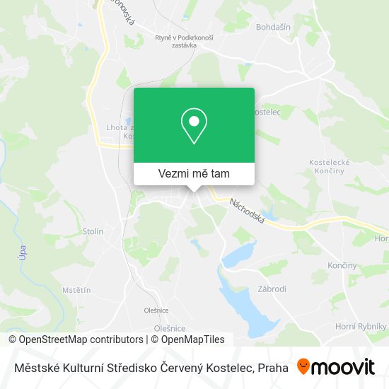 Městské Kulturní Středisko Červený Kostelec mapa