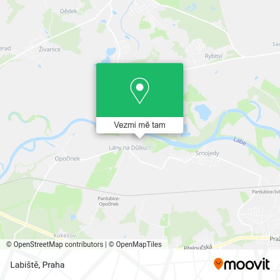 Labiště mapa