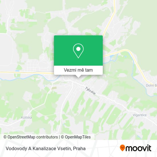 Vodovody A Kanalizace Vsetín mapa