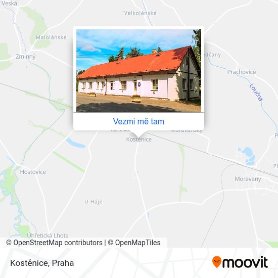 Kostěnice mapa