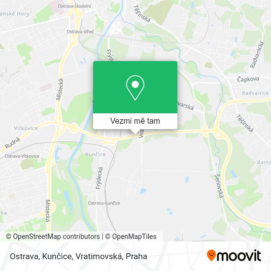 Ostrava, Kunčice, Vratimovská mapa