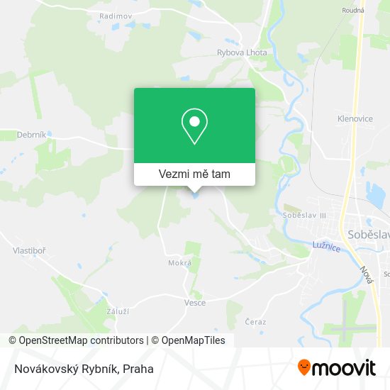 Novákovský Rybník mapa