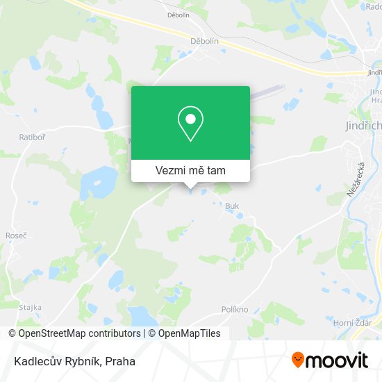 Kadlecův Rybník mapa