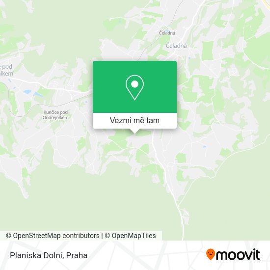 Planiska Dolní mapa