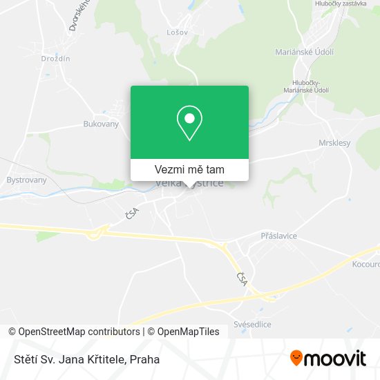 Stětí Sv. Jana Křtitele mapa