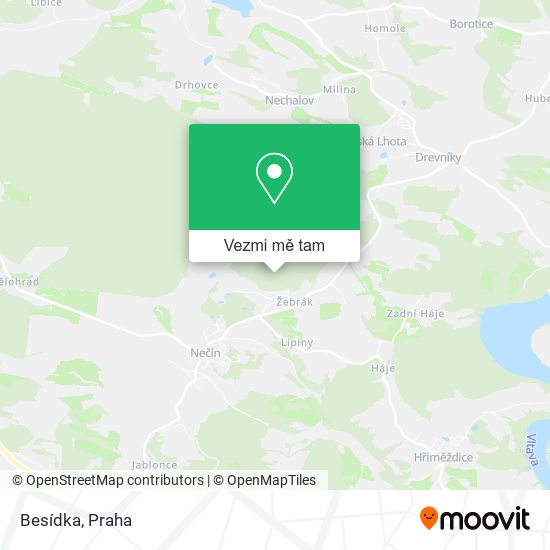 Besídka mapa