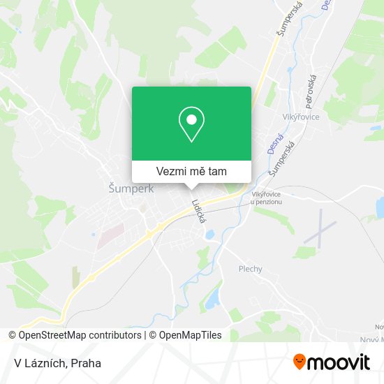 V Lázních mapa