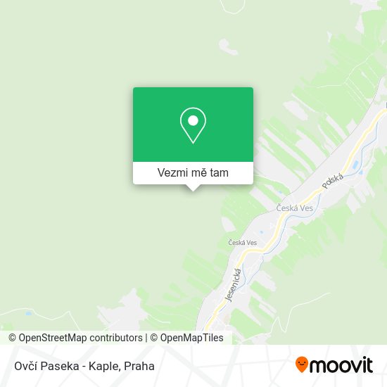 Ovčí Paseka - Kaple mapa