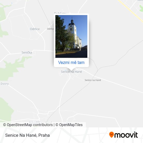 Senice Na Hané mapa