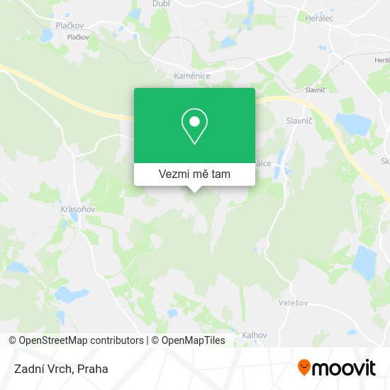 Zadní Vrch mapa