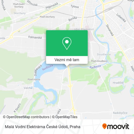 Malá Vodní Elektrárna České Údolí mapa
