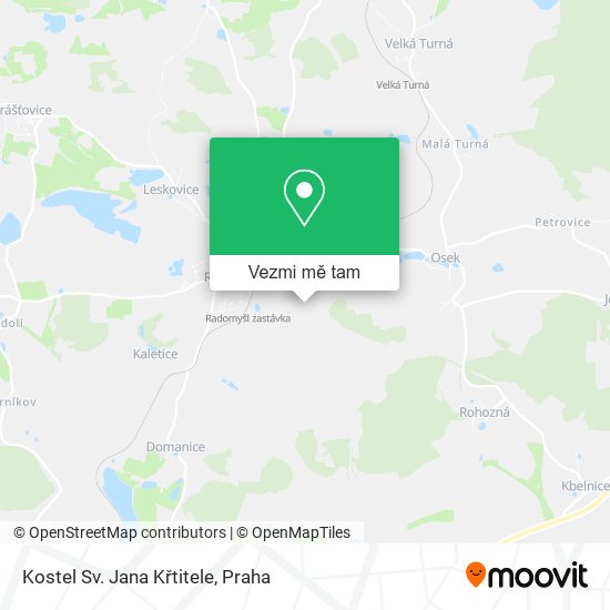 Kostel Sv. Jana Křtitele mapa