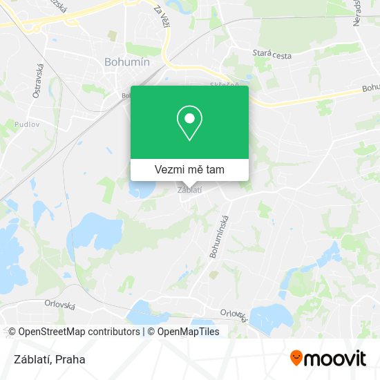 Záblatí mapa