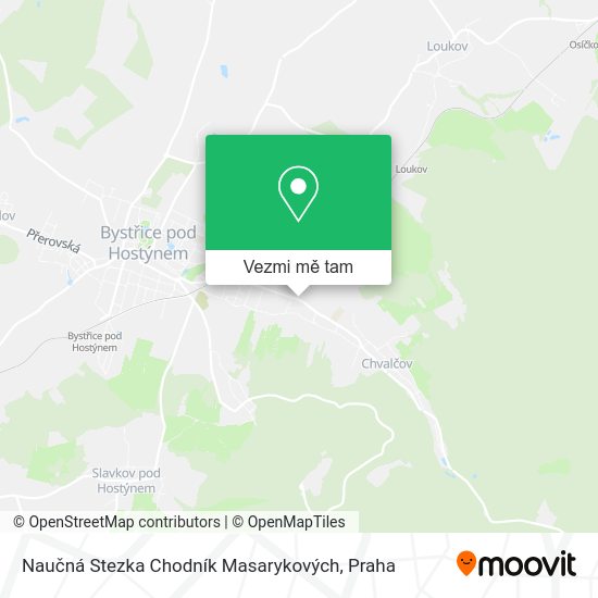 Naučná Stezka Chodník Masarykových mapa