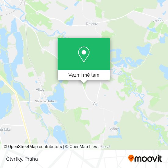Čtvrtky mapa