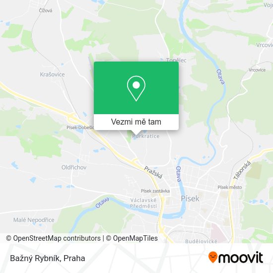 Bažný Rybník mapa