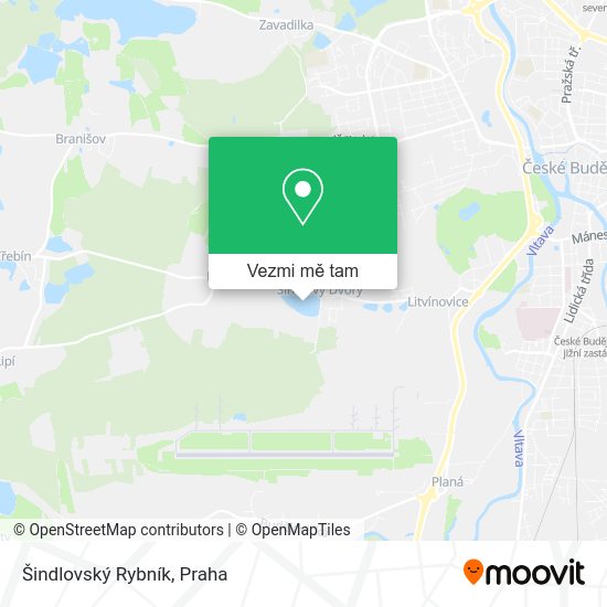 Šindlovský Rybník mapa