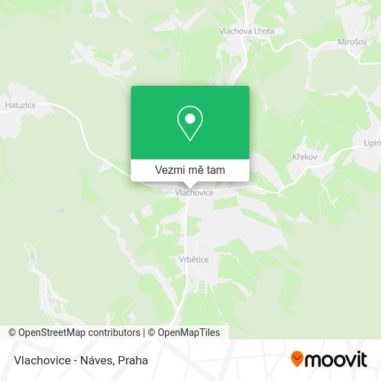 Vlachovice - Náves mapa