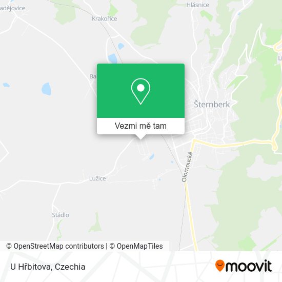 U Hřbitova mapa