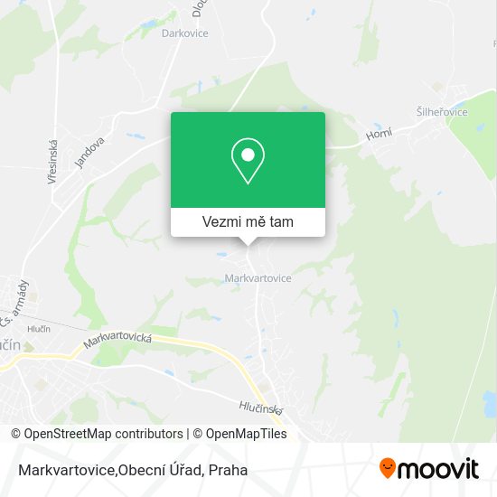Markvartovice,Obecní Úřad mapa