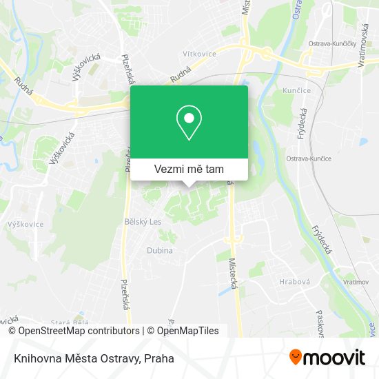 Knihovna Města Ostravy mapa