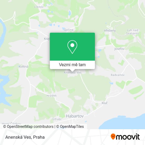 Anenská Ves mapa