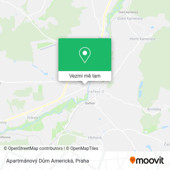 Apartmánový Dům Americká mapa