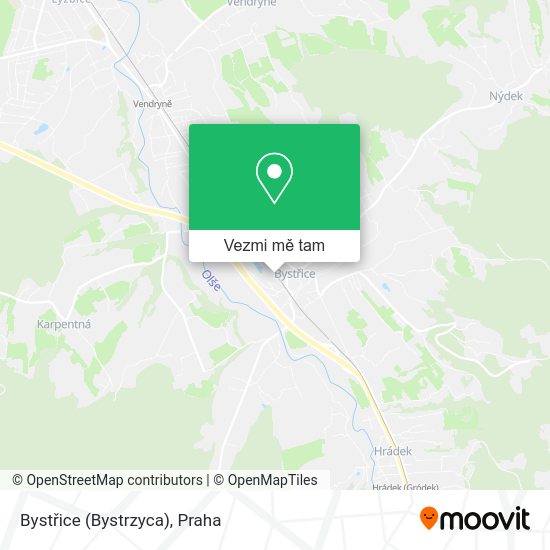 Bystřice (Bystrzyca) mapa