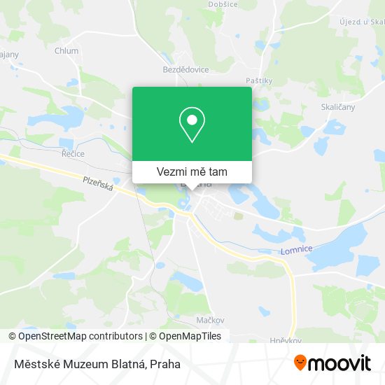 Městské Muzeum Blatná mapa
