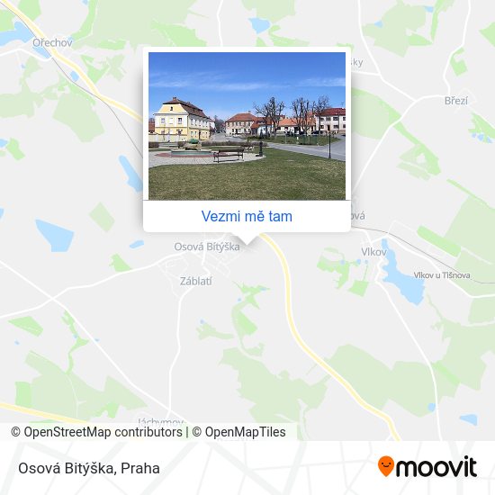 Osová Bitýška mapa