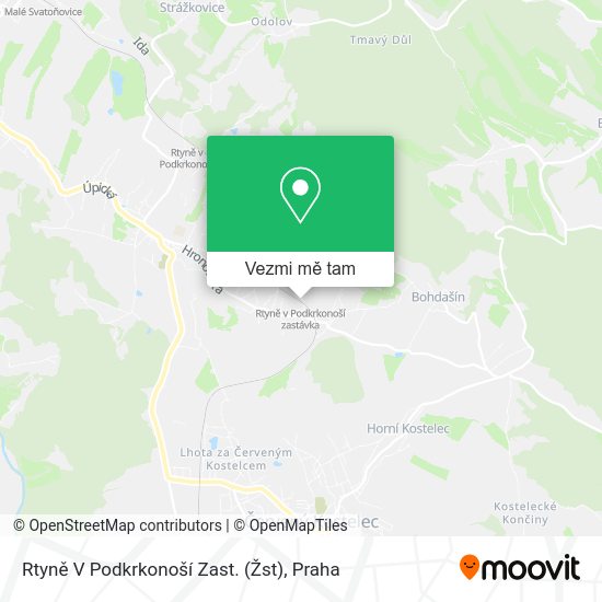 Rtyně V Podkrkonoší Zast. (Žst) mapa
