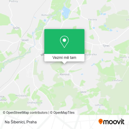 Na Šibenici mapa